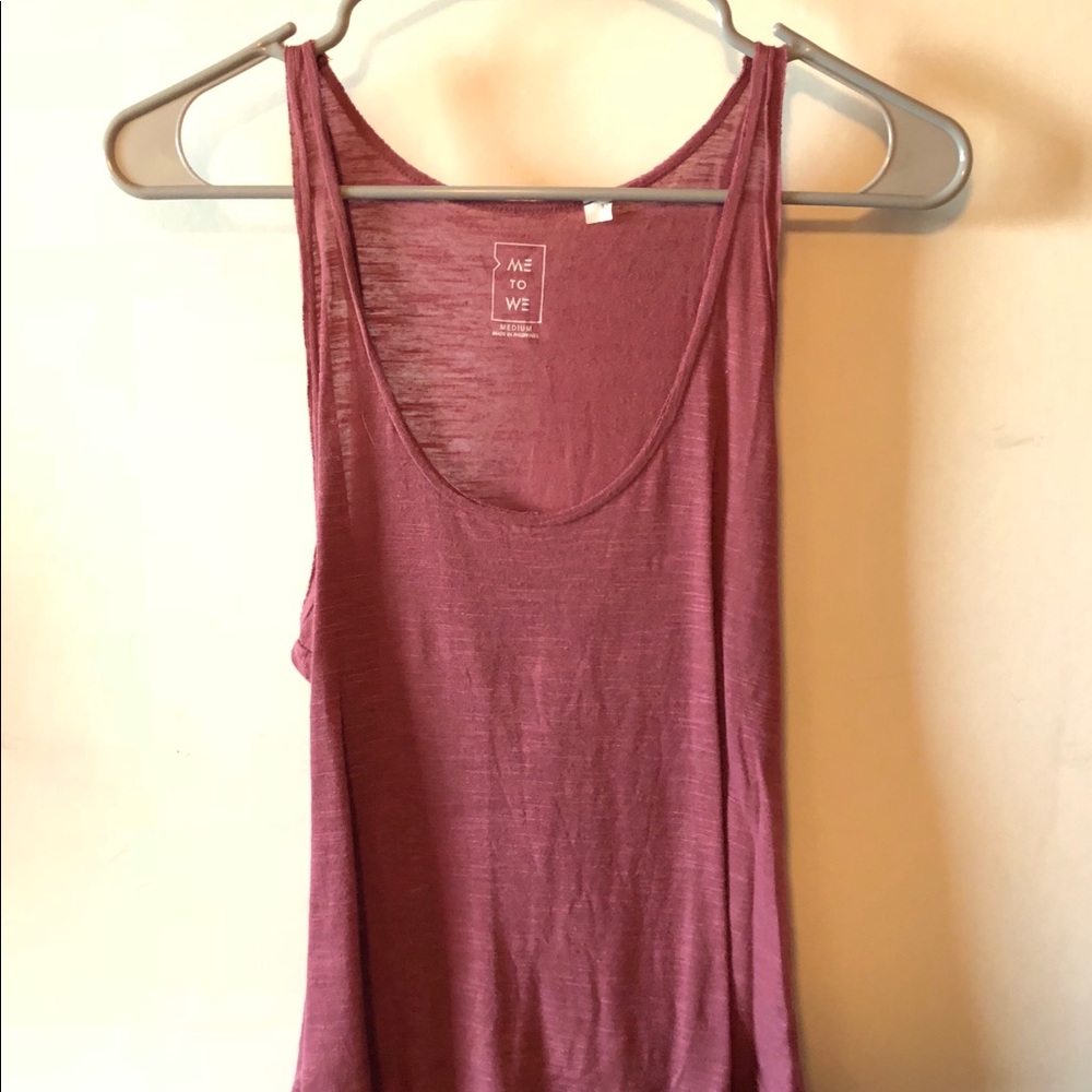 UO Me to We mauve tank with scoop neck